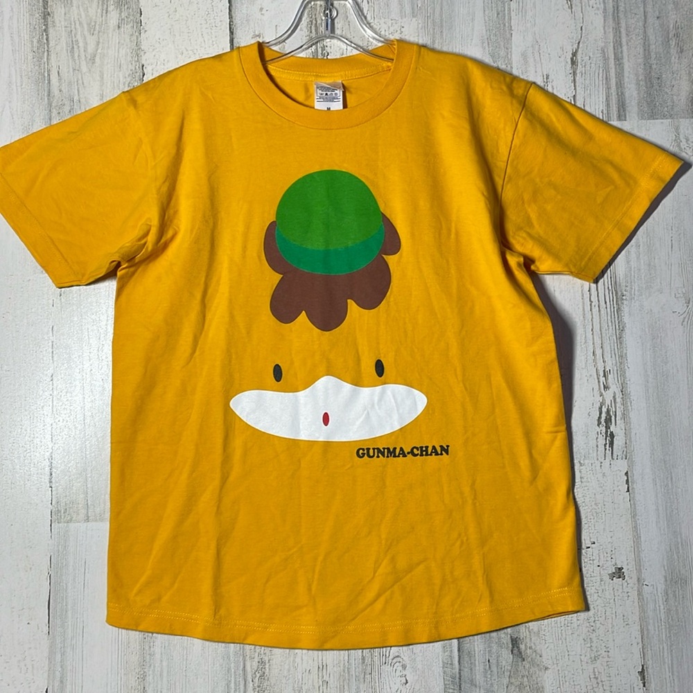Gunma-Chan T shirt yellow Size M unisex (See measurements) EUC
